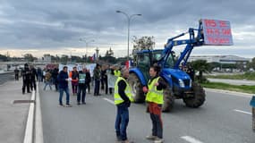 Des agriculteurs manifestent.