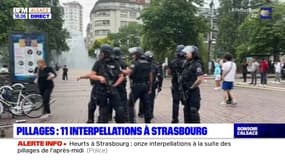 Émeutes à Strasbourg: 11 interpellations après des pillages ce vendredi après-midi