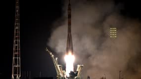 Le lancement d'une fusée Soyouz depuis Baïkonour, le 18 mars 2016.