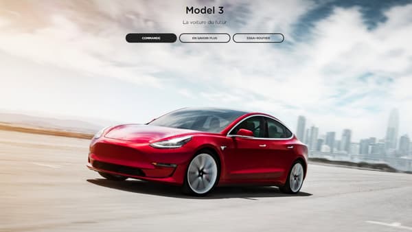 La version canadienne en français du site officiel de Tesla