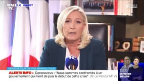 Marine Le Pen: "Dans l'espace public, au moins pendant quelques semaines, le masque doit être obligatoire"