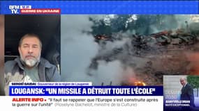 École de Lougansk touchée par un missile: "On est toujours sans nouvelle de 60 personnes", selon le gouverneur de la région 