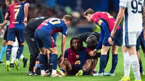 Jules Koundé lors de Barça-Inter, le 30 avril 2025 en demi-finale aller de la Ligue des champions