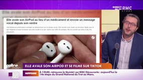  Carlie, jeune américaine, se film sur TikTok après avoir avalé son airpod au lieu de son médicament. 