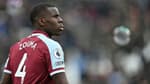 Le défenseur français de West Ham, Kurt Zouma, avant le match à domicile de la 26e journée de Premier League contre Newcastle, le 19 février 2022 au London Stadium