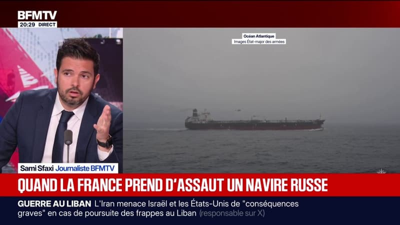 Au large de Brest, un pétrolier russe a été arraisonné par la marine française