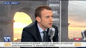 Emmanuel Macron face à Jean-Jacques Bourdin en direct