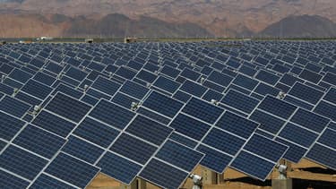 Une ferme photovoltaïque en Chine.