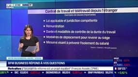 BFM Business avec vous : Quelles sont les précautions à prendre dans la rédaction d'un contrat de travail pour du télétravail depuis l'étranger ? - 04/01