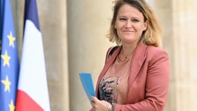 La ministre déléguée chargée des PME, du Commerce et de l'Artisanat Olivia Grégoire arrive au palais de l'Elysée à Paris, le 19 juillet 2023