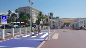 Les traversées de la piste cyclable sur la Promenade des Anglais vont davantage être balisées.