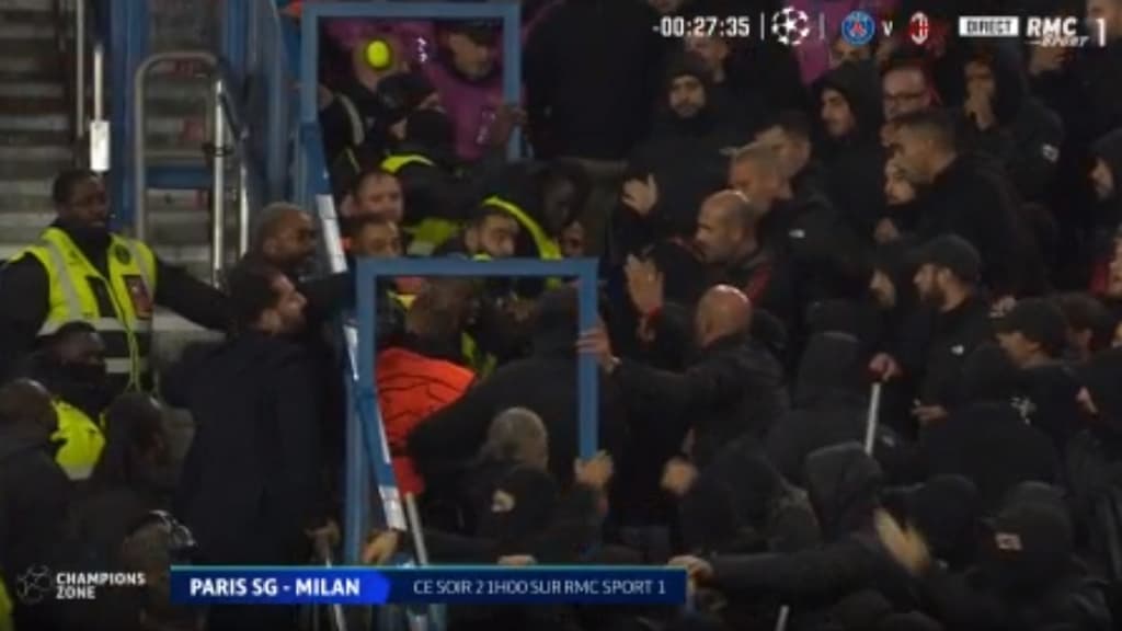 Incidents entre supporters lors de Paris-Milan Incidents entre supporters lors de Paris-Milan