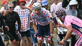 Lenny Martinez sur la 14e étape du Tour de France, le 19 juillet 2025