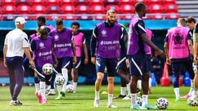 Les Bleus à l'entraînement, le 18 juin 2021.