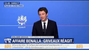 Benjamin Griveaux sur la couverture médiatique de l'affaire Benalla: "Nous avons assisté à des informations erronées", dit-il devant les journalistes