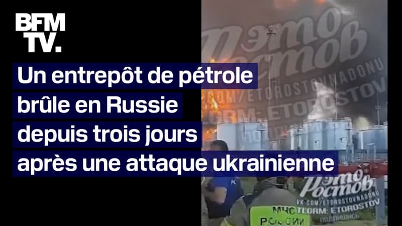 Russie: un entrepôt de pétrole brûle depuis trois jours à la suite d'une attaque ukrainienne