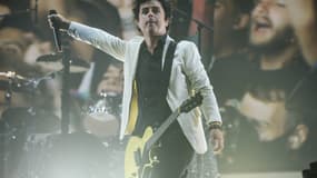 Billie Joe Armstrong, chanteur du groupe Green Day lors d'un concert à Chicago en 2021.