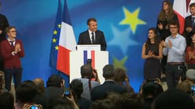 Le chef de l'État, Emmanuel Macron, prononce un discours sur l'Europe le 26 septembre dans l'amphithéâtre de la Sorbonne à Paris. 