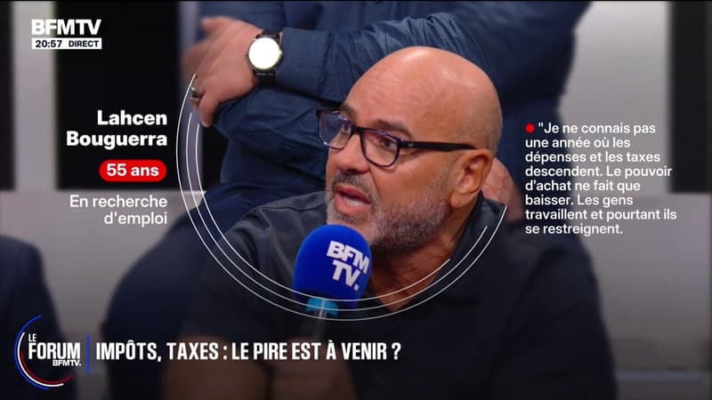 FORUM BFMTV - Taxes en France: "J'avais une boulangerie que j'ai vendue après 35 ans de commerces à cause des charges", déclare Lahcen, en recherche d'emploi