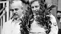 Jean-Pierre Beltoise, lors de sa victoire en Principauté, aux côtés du Prince Rainier de Monaco