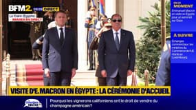 Emmanuel Macron accueilli par Al-Sissi en Égypte