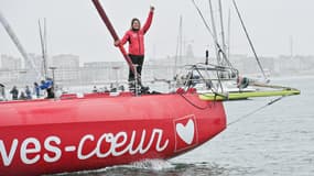 Samantha Davies lors du Vendée Globe, le 11 novembre 2024