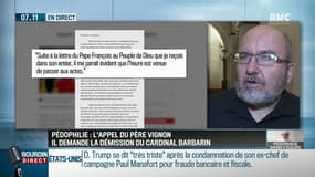 Pédophilie dans l'Eglise: "Mgr Barbarin aurait plus d'honneur à partir et faire pénitence" accuse un prêtre sur RMC
