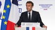 Emmanuel Macron, à Washington, le 30 novembre 2022, s'adressant à la communauté française