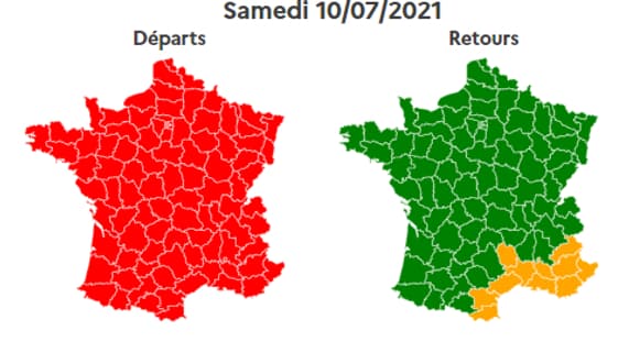 La journée de samedi est classée rouge au niveau national dans le sens des départs.