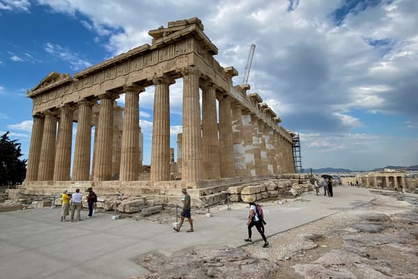 Sur l'Acropole, à Athènes, le 4 juin 2021. 