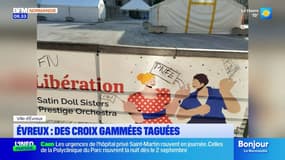 Évreux: des croix gammées taguées sur des affiches commémorant la Libération