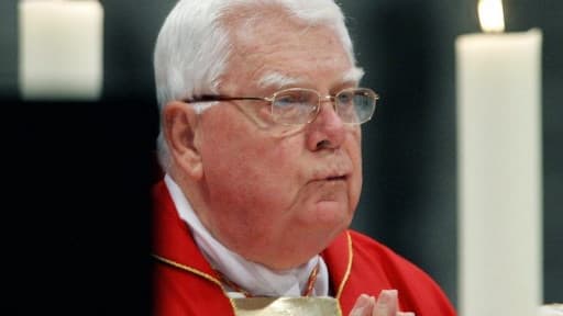 Photographie du cardinal Bernard Law au Vatican, le 11 avril 2005