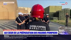 14-Juillet à Marseille: les marins-pompiers ouvrent le défilé