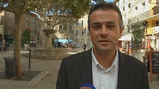 Laurent Lopez, candidat Front national, au second tour de la cantonale partielle à Brignoles.