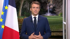 Emmanuel Macron, lors de ses vœux aux Français vendredi 31 décembre 2021
