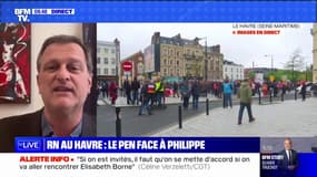 Pour Louis Aliot, ce 1er-Mai est l'occasion pour le Rassemblement national "de parler à tous ceux qui en bavent dans leur vie quotidienne et de leur montrer son soutien" 