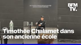  L'acteur Timothée Chalamet en visite surprise dans son ancienne école à New York 