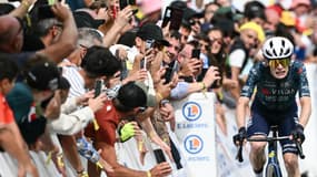 Jonas Vingegaard à l'arrivée au Pla d'Adet, 14e étape du Tour de France, 13 juillet 2024