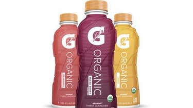 La version bio de Gatorade est commercialisée avec 3 saveurs : fraise, citron et fruits mélangés.