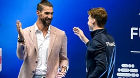 Michael Phelps et Léon Marchand