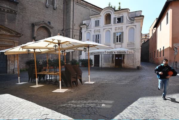 Les ruelles du centre historique de Rome (Italie), le 10 mars 2020. Les ruelles du centre historique de Rome (Italie), le 10 mars 2020.