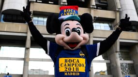 Un supporter de Boca à Madrid.