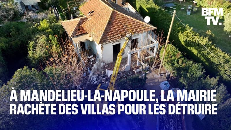 TANGUY DE BFM - À Mandelieu-la-Napoule, la mairie rachète 5 villas pour rendre des terrains à la nature