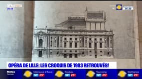 Lille: les croquis originaux de la reconstruction de l'Opéra en 1903 retrouvés