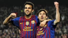 Lionel Messi et Cesc Fabregas en 2012