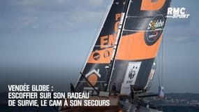 Vendée Globe : Escoffier sur son radeau de survie, Le Cam à son secours
