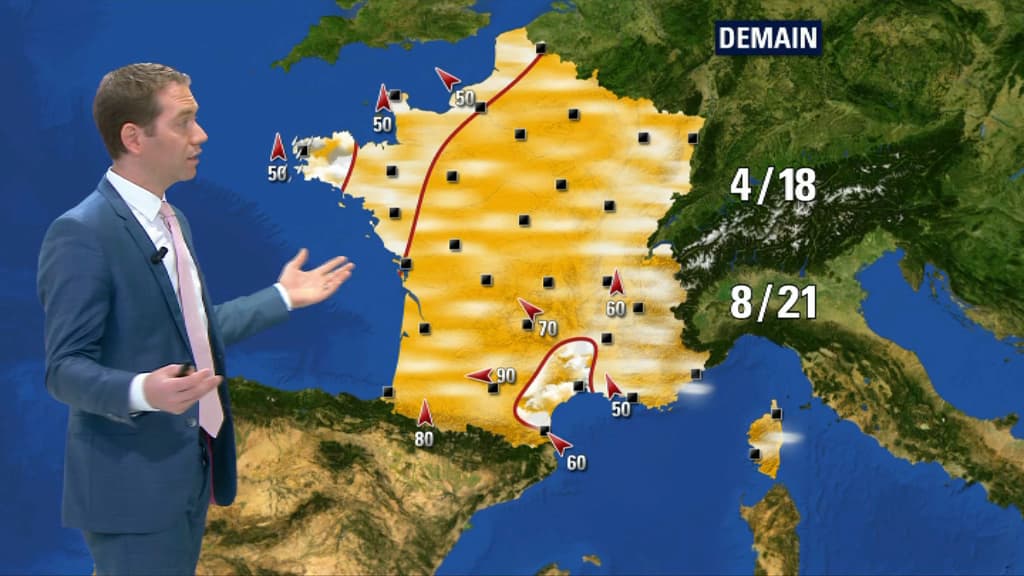 Le temps vendredi. Le temps vendredi.