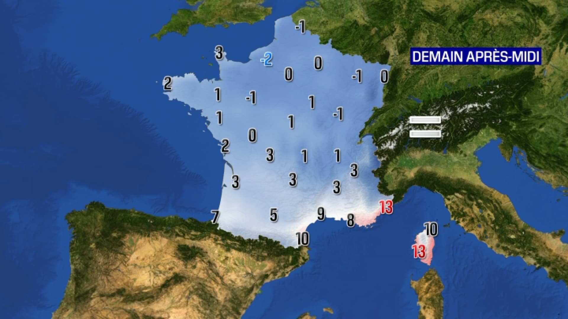 Les prévisions météo pour l'après-midi du mardi 9 janvier 2024. Les prévisions météo pour l'après-midi du mardi 9 janvier 2024.