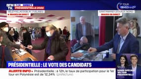 Présidentielle: Fabien Roussel vote à Saint-Amand-les-Eaux dans le Nord