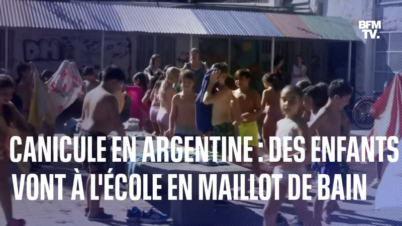 Argentine: face aux chaleurs exceptionnelles, une école encourage les élèves à venir en maillot de bain